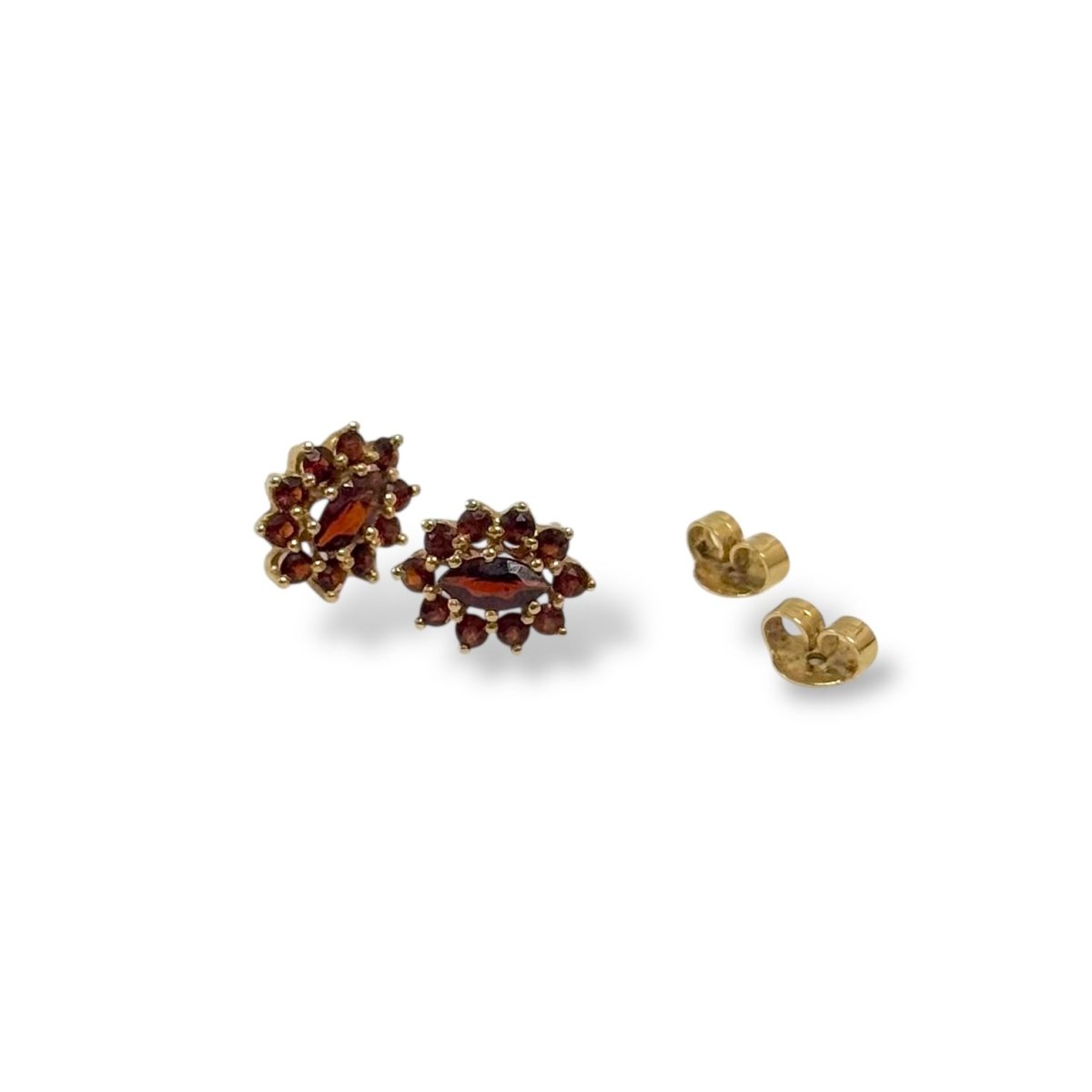 Paire de boucles d'oreilles aux grenats - Castafiore