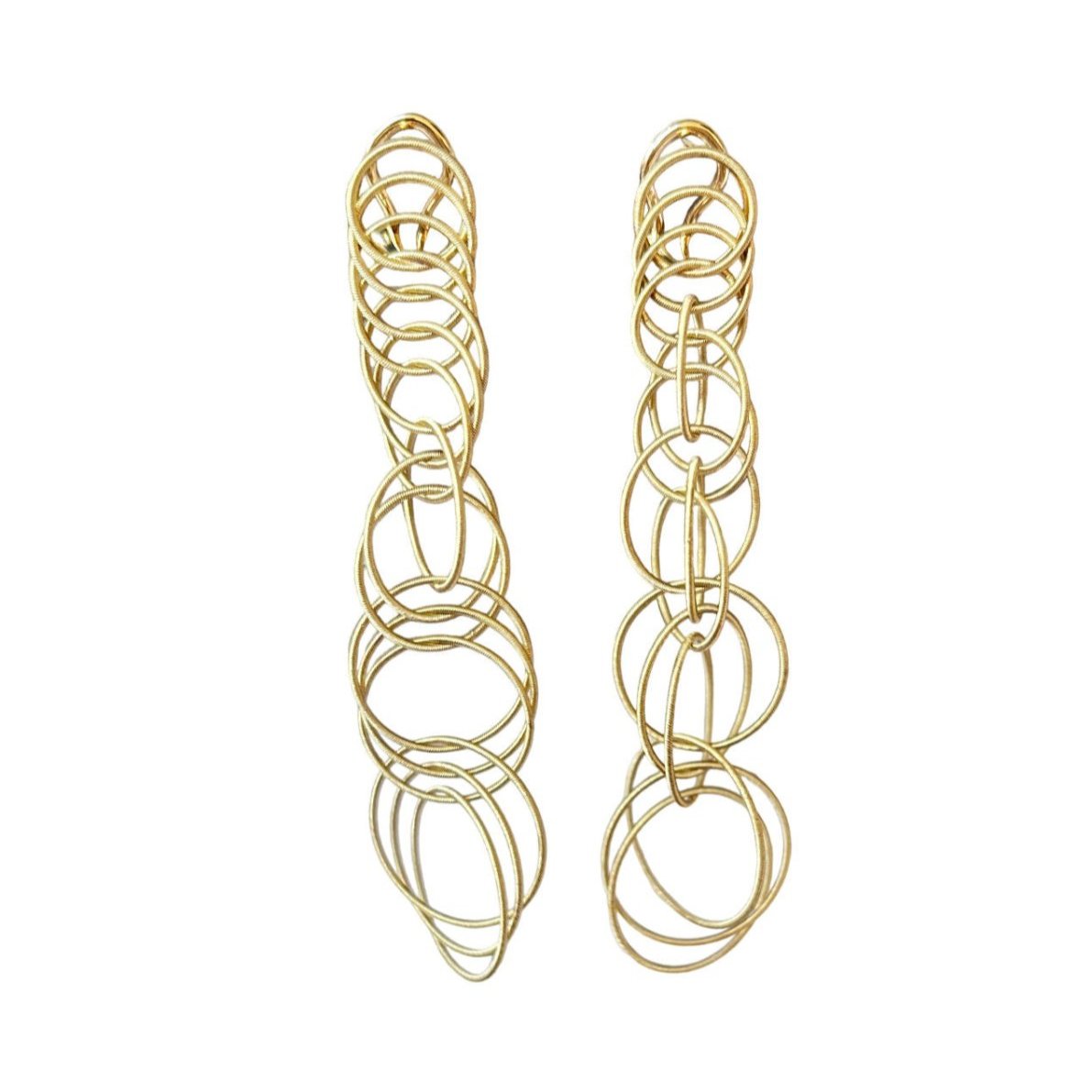 Paire de boucles d'oreilles BUCCELLATI "Hawaïï grand modèle" en or jaune - Castafiore