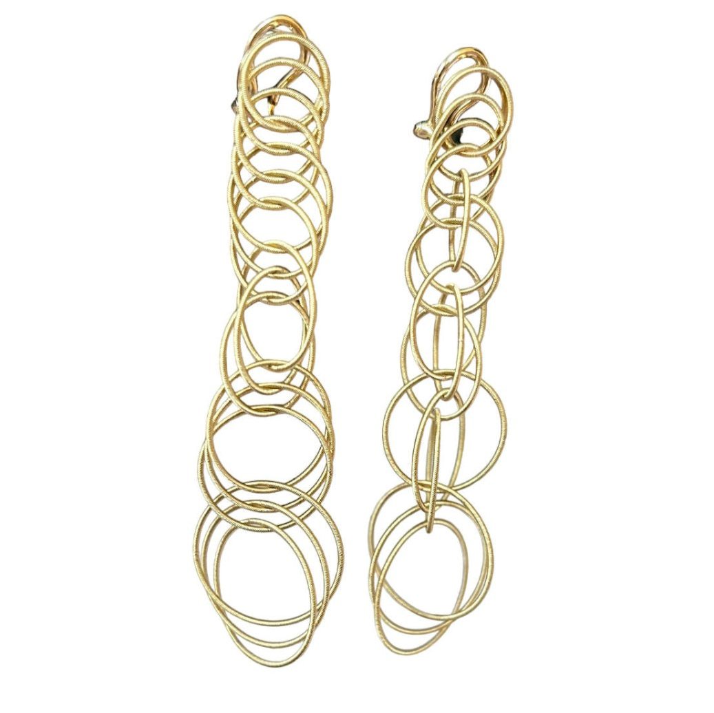 Paire de boucles d'oreilles BUCCELLATI "Hawaïï grand modèle" en or jaune - Castafiore