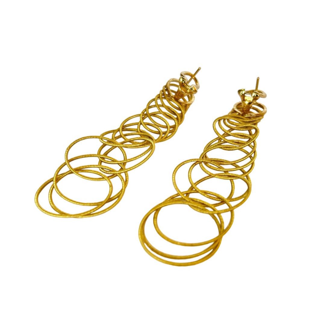 Paire de boucles d'oreilles BUCCELLATI "Hawaïï grand modèle" en or jaune - Castafiore