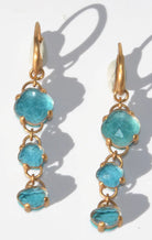 Paire de boucles d'oreilles de la maison Pomellato modèle Capri en topaze bleue et turquoise - Castafiore