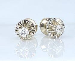 Paire de boucles d’oreilles en or blanc 18 carats et diamants - Castafiore