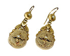 Paire de boucles d’oreilles en or jaune et perles fines - Castafiore