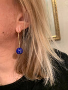 Paire de Boucles d’Oreilles Lapis - Lazuli Or Jaune 18 Carats - Castafiore