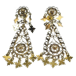 Paire de boucles d’oreilles pendantes en or rose - Castafiore