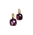 Paire de boucles d'oreilles POMELLATO Nudo Classic en or rose et améthyste - Castafiore