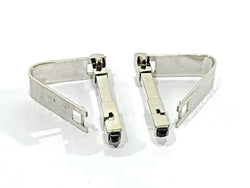 Paire De Boutons De Manchette En Or Blanc Et Saphirs - Castafiore