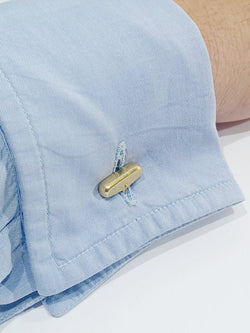 Paire De Boutons De Manchette En Or Et ébene - Castafiore