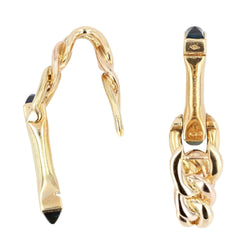 Paire de boutons de manchettes en or jaune modèle étrier