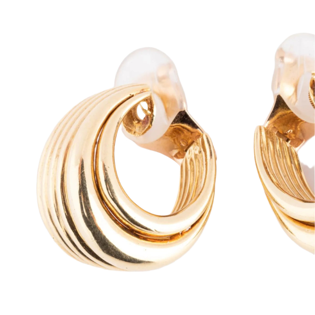 Paire de créoles or jaune maison Van Cleef And Arpels - Castafiore