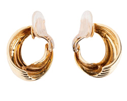 Paire de créoles or jaune maison Van Cleef And Arpels - Castafiore