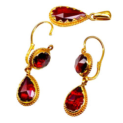 Parure Boucles d'oreilles Dormeuses et Pendentif - Castafiore