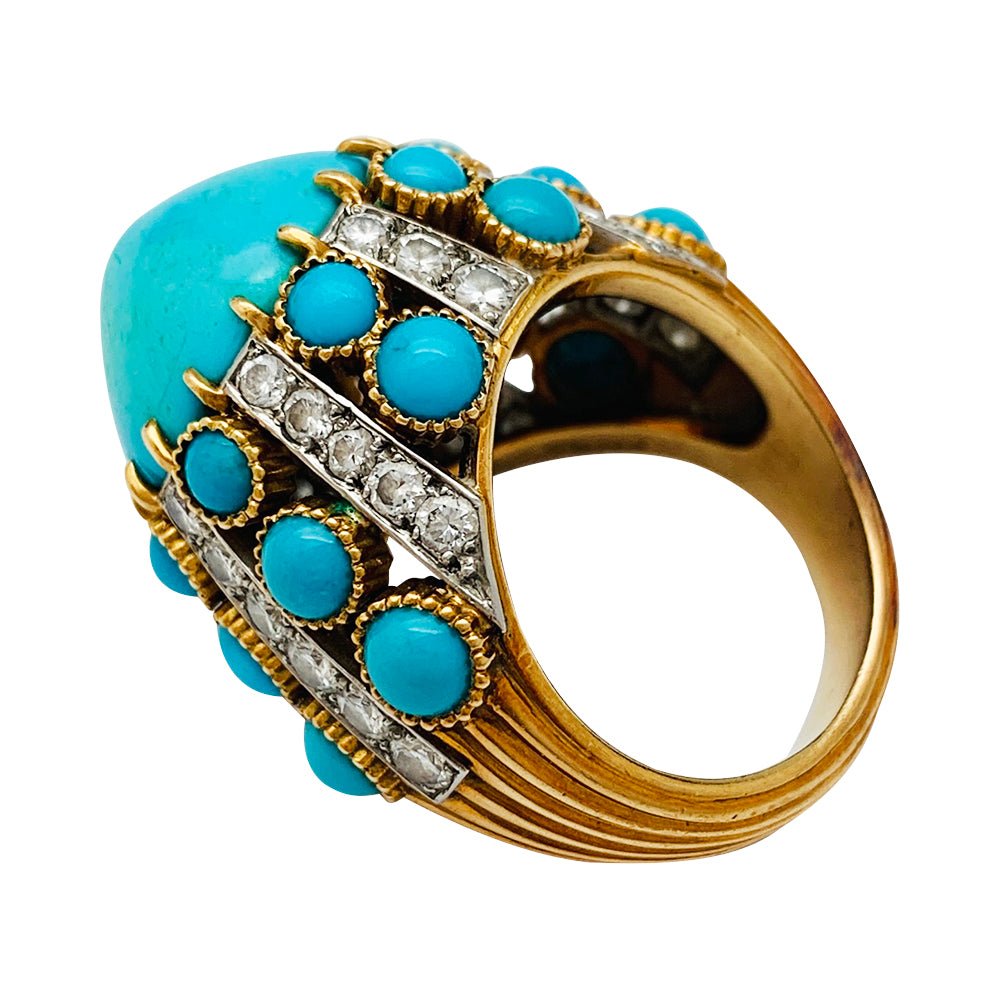 Parure CARTIER Paris, turquoises et diamants - Castafiore