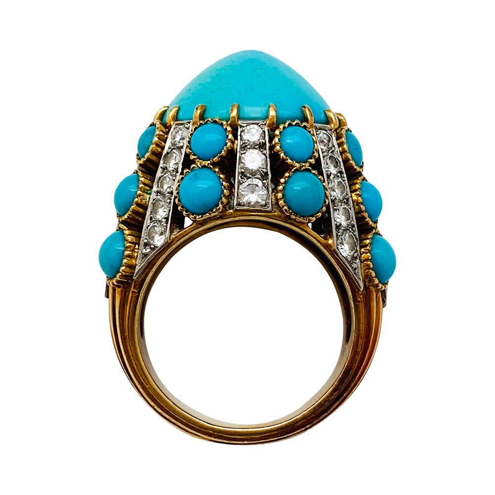 Parure CARTIER Paris, turquoises et diamants - Castafiore