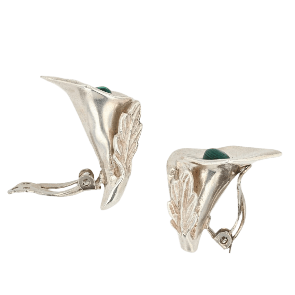 Parure en argent et malachite - Castafiore