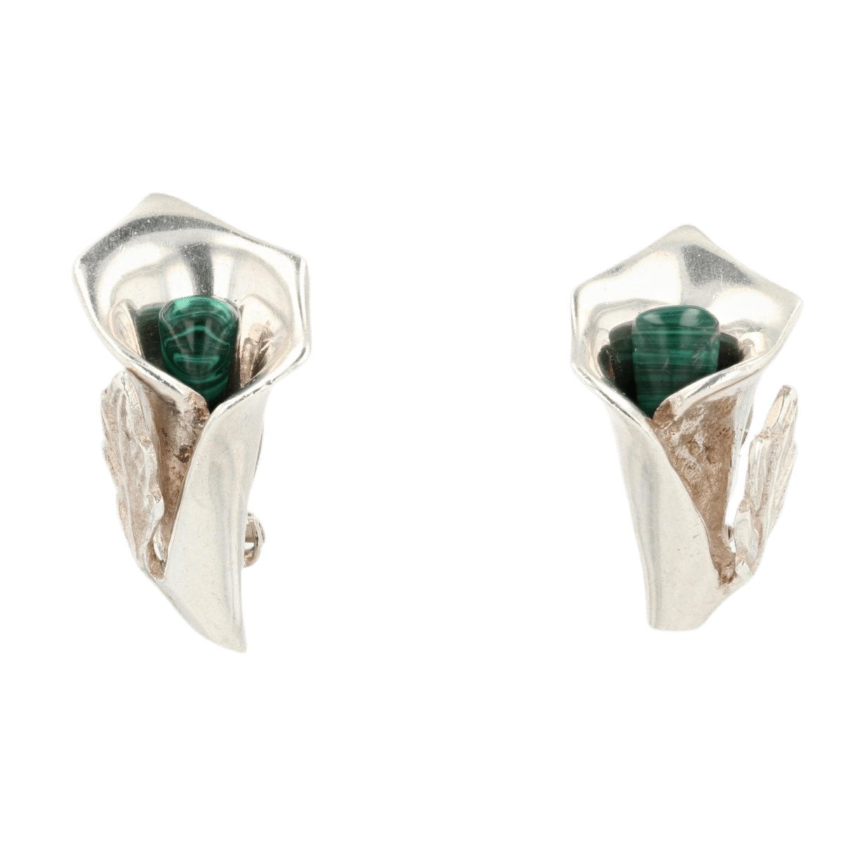 Parure en argent et malachite - Castafiore