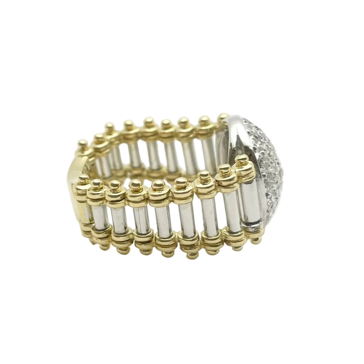 Parure en or blanc, or jaune et diamants - Castafiore