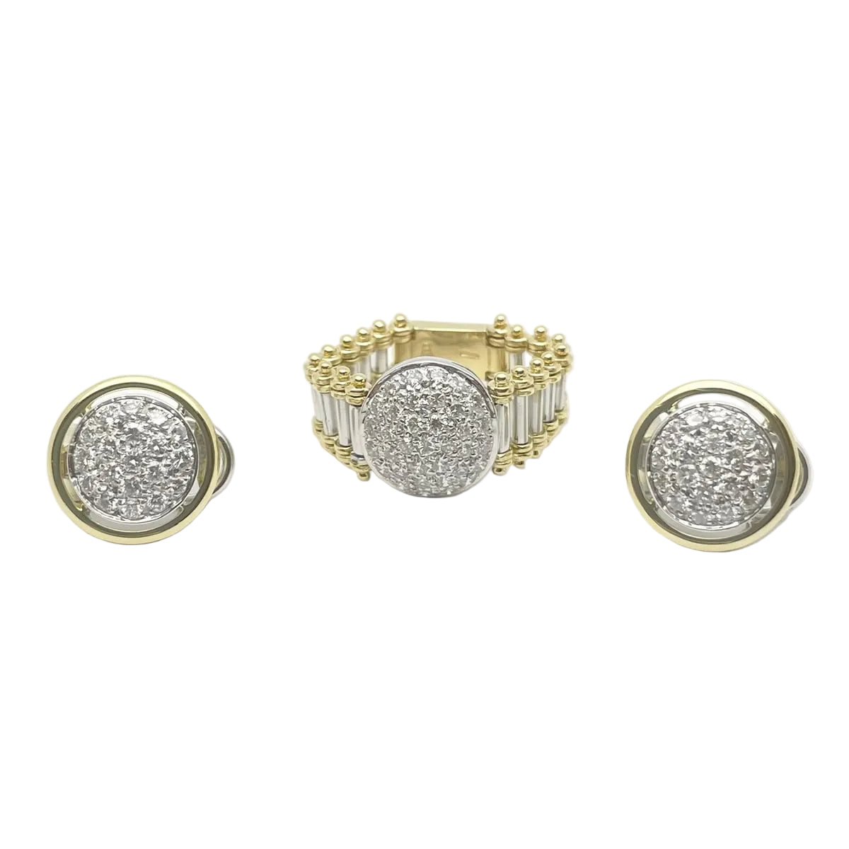 Parure en or blanc, or jaune et diamants - Castafiore