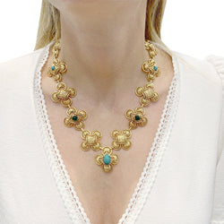 Parure M. GÉRARD en or jaune et pierres de couleur - Castafiore