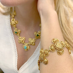 Parure M. GÉRARD en or jaune et pierres de couleur - Castafiore