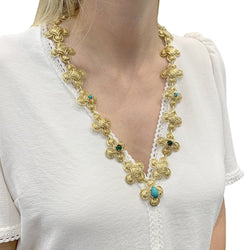 Parure M. GÉRARD en or jaune et pierres de couleur - Castafiore