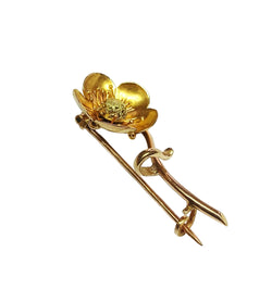 Paul Ducellier, Broche ancienne, fleur de cerisier, fin XIXe siècle - Castafiore