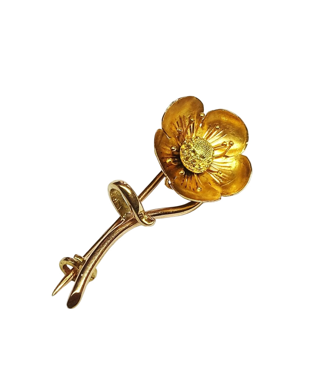 Paul Ducellier, Broche ancienne, fleur de cerisier, fin XIXe siècle - Castafiore