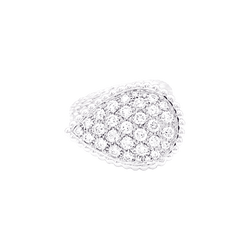 Bague BOUCHERON "Serpent Bohème motif L", or blanc, diamants.
