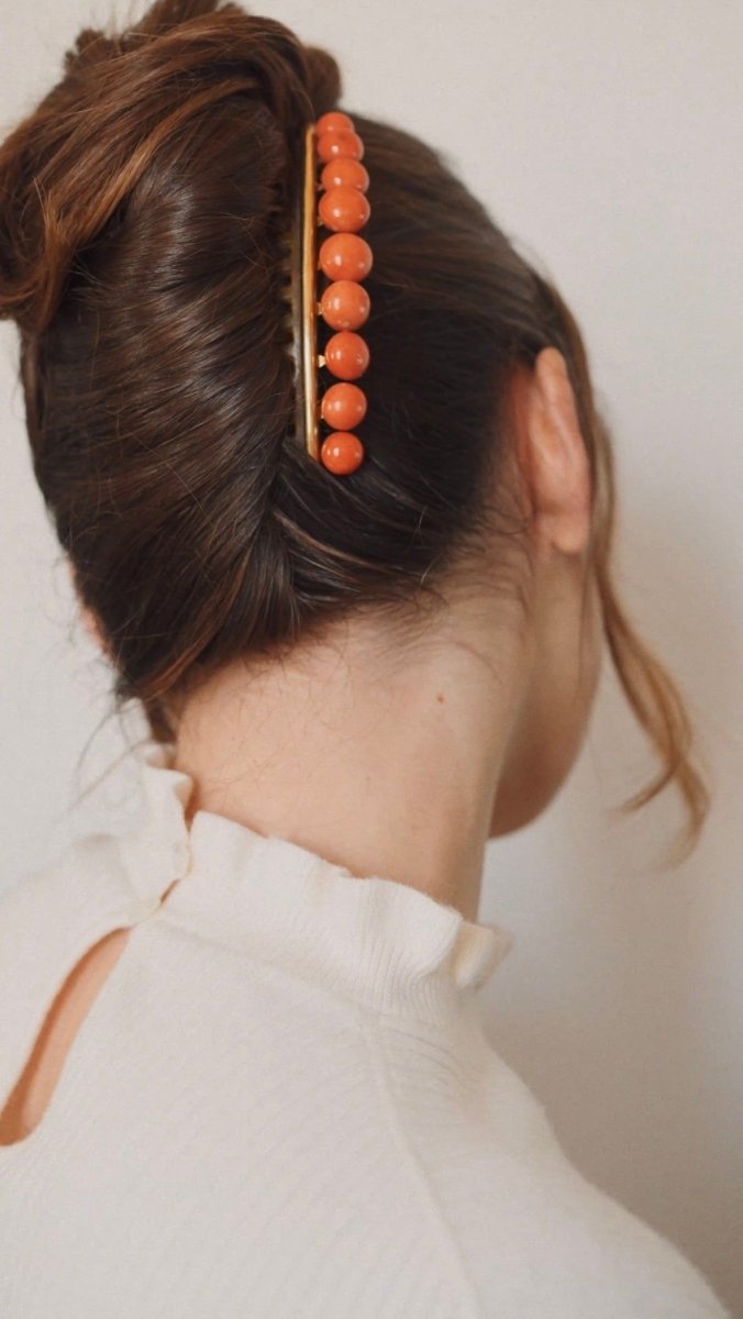 Peigne à Cheveux Ancien Corail Or Jaune - Castafiore