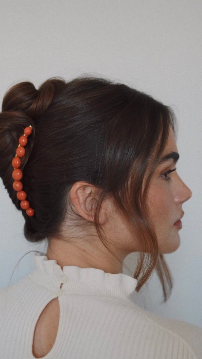 Peigne à Cheveux Ancien Corail Or Jaune - Castafiore