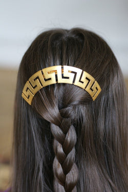 Peigne Ancien Méandre Grec Or Jaune et Ecaille - Castafiore