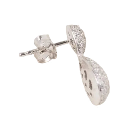 Pendants d'oreilles en or blanc et diamants - Castafiore