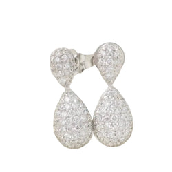 Pendants d'oreilles en or blanc et diamants - Castafiore