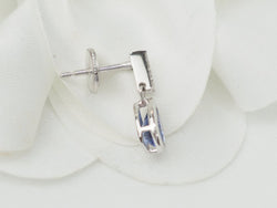 Pendants d'oreilles en or blanc, saphirs et diamants - Castafiore