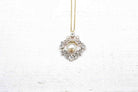 Pendentif ancien 19e perle et roses de diamants - Castafiore