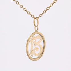 Pendentif ancien chiffre 13 - Castafiore
