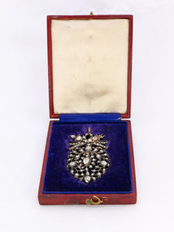 Pendentif ancien cœur flamand diamants taille rose - Castafiore