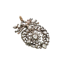 Pendentif ancien cœur flamand diamants taille rose - Castafiore