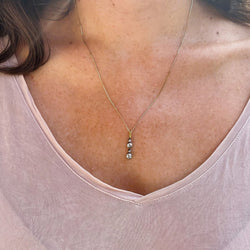 Pendentif ancien diamants en or jaune et argent