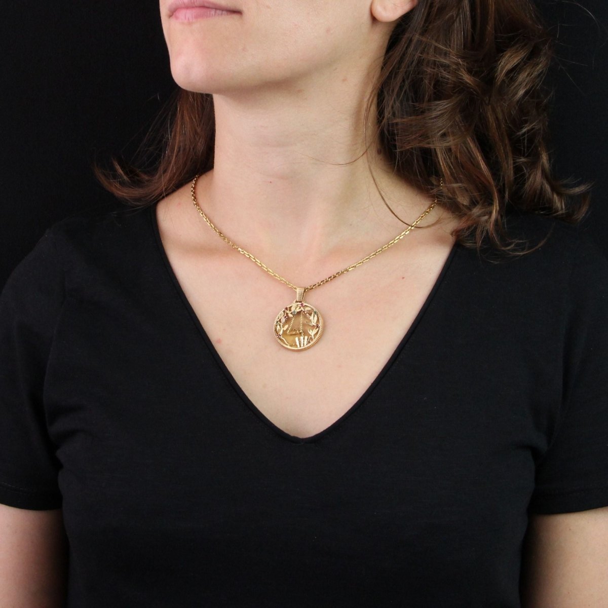 Pendentif ancien en or de sentiment - Castafiore