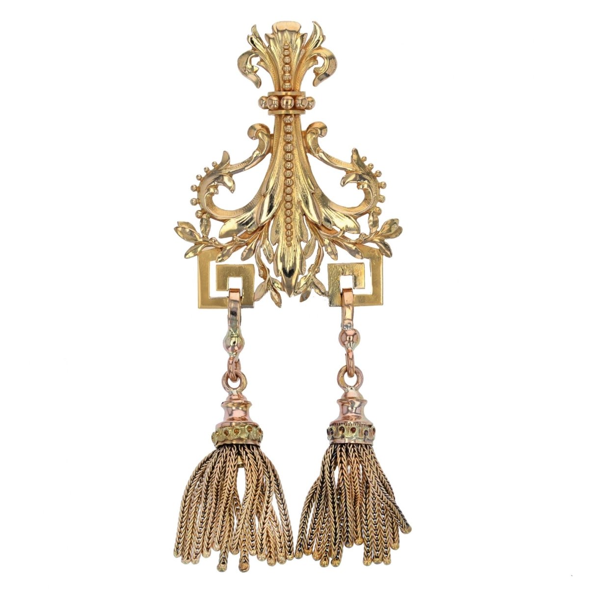 Pendentif ancien en or et ses pompons - Castafiore