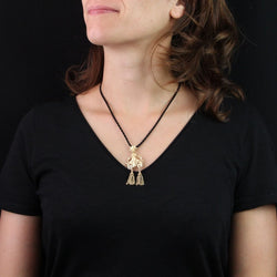 Pendentif ancien en or et ses pompons - Castafiore