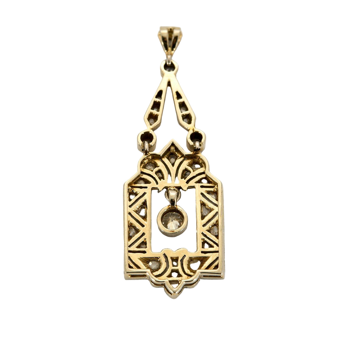 Pendentif Ancien en or jaune et diamants - Castafiore