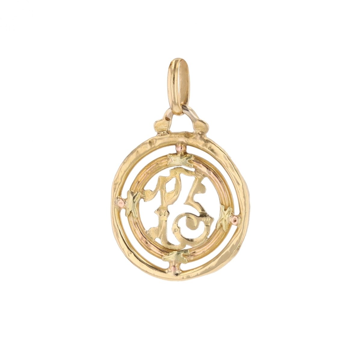 Pendentif ancien en or jaune et or vert - Castafiore