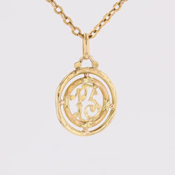 Pendentif ancien en or jaune et or vert - Castafiore