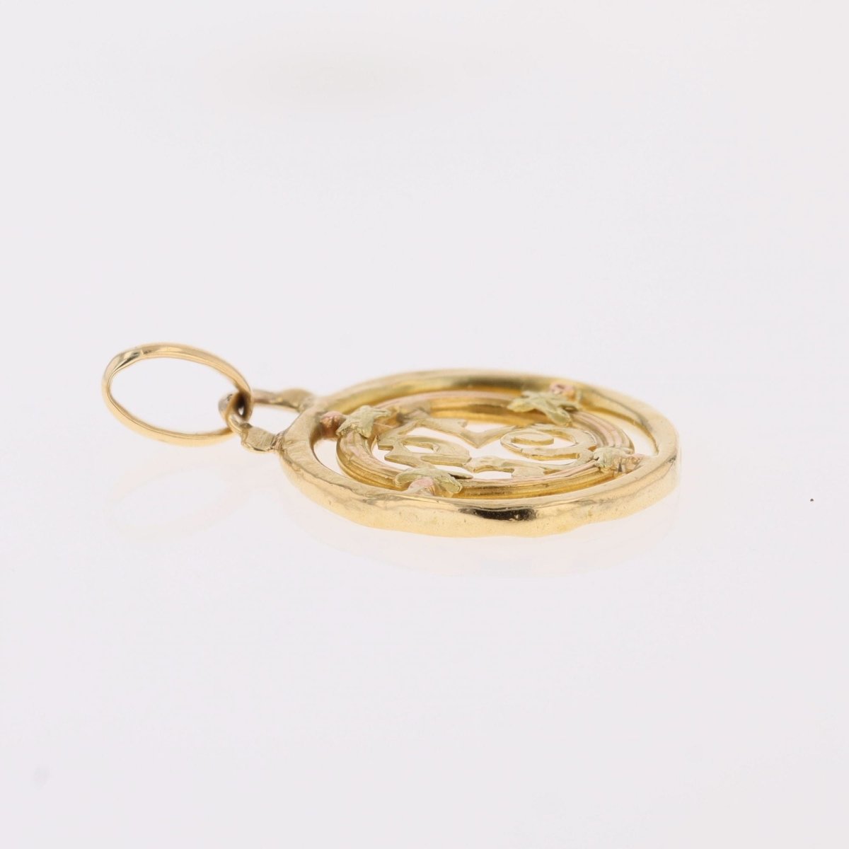 Pendentif ancien en or jaune et or vert - Castafiore