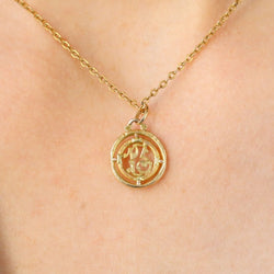 Pendentif ancien en or jaune et or vert - Castafiore