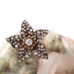 Pendentif ancien fleur diamants - Castafiore