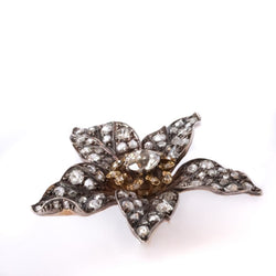 Pendentif ancien fleur diamants - Castafiore