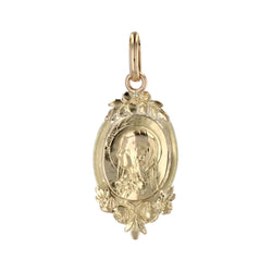 Pendentif ANCIEN Sainte thérèse en or jaune - Castafiore
